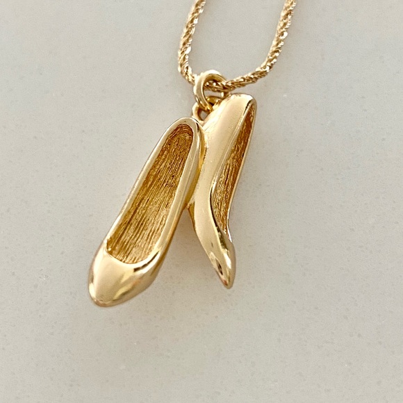 Dior Jewelry - Dior Vintage Gold Pumps Charm Necklace High Heels CD Signature